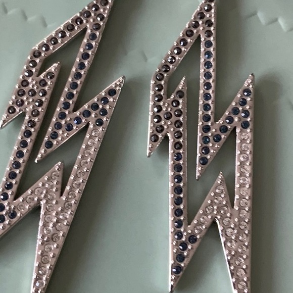 Swarovski crystal lightening bolt earrings. - Picture 4 of 4